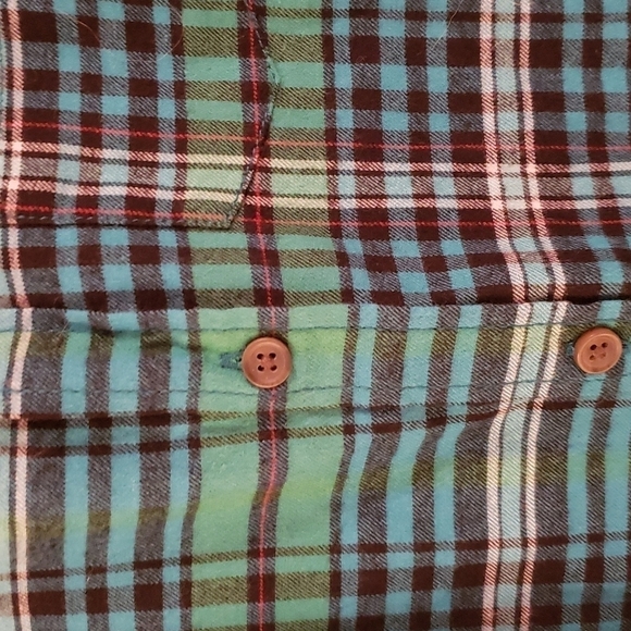 Cat & Jack Green Plaid Flannel Shirt NWT - Picture 2 of 11